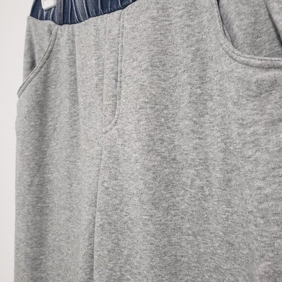 NWT Vintage Havana‎ WASHED DENIM AND FLEECE COMBO JOGGER Size Small - Picture 8 of 15